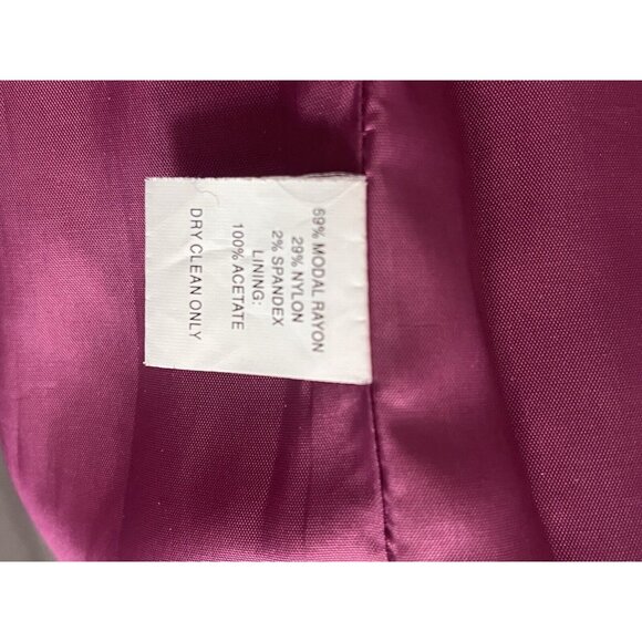 Trina Turk Sarafina Sheath Dress Pleated Crew Neck Orchid Size 10 Knee Length - Picture 12 of 12